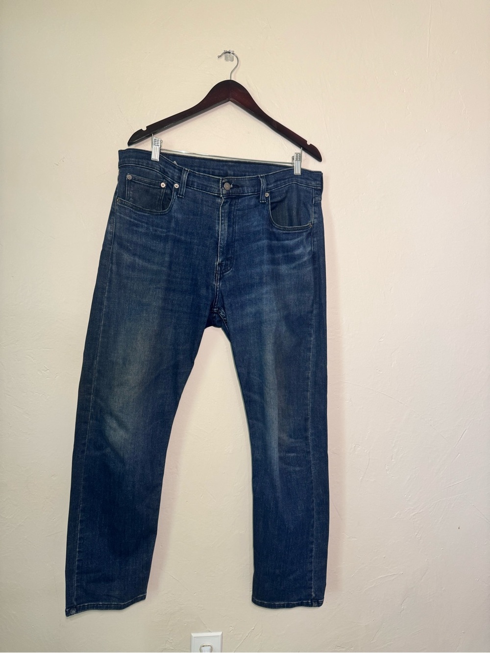 Levi's 502 Regular Taper Jeans Men's 36x32 Medium Wash Stretch Denim